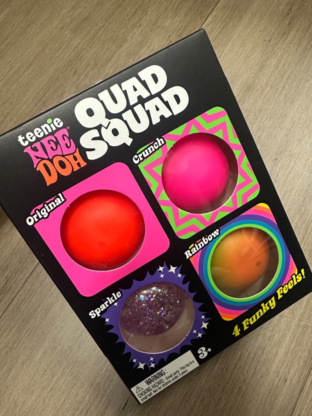 Teenie Nee Doh Quad Squad Pack - Bright Multi Color Set